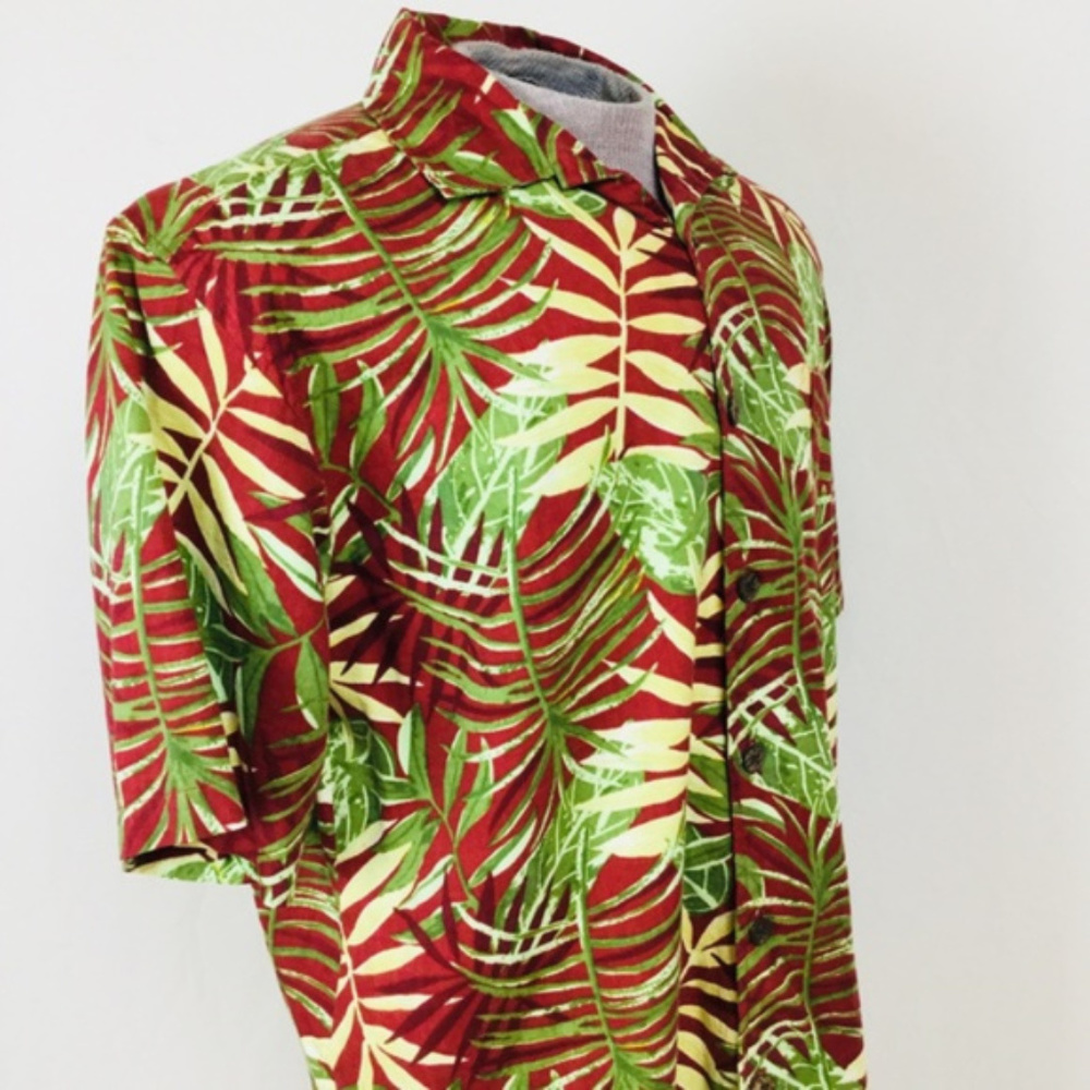 Bungalow Joe Tropical Print Button T-Shirt Size XL - Picture 5 of 7